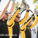 Lotus Sports Cars At Targa High Country Tarmac Rally February 2021 Holding Up Trophy GT Sports Trophy
